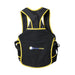 Rear view of the black/yellow Brace Align TLSO Thoracic Back Support Brace, isolated on white.