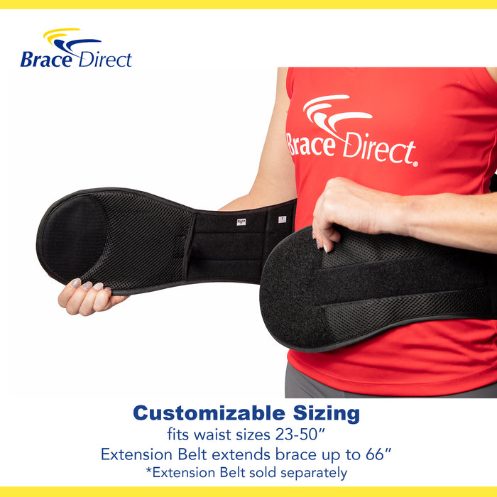 VertebrAlign LSO Lumbar Back Brace with Plus Size Extension - Bariatric Relief for Herniated & Bulging Disc, Sciatica, Post-Op Recovery by Brace Align - PDAC L0631/L0637/L0650/L0648 - Fits Waist up to 66 in