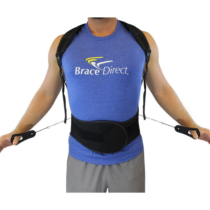 Rigid TLSO Posture Corrector Back Brace with Plus Size Extension – Adjustable Upper & Lower Back Straightener for Kyphosis, Scoliosis, Posture & Spine Alignment by Brace Direct, Fits Waist up to 66 in