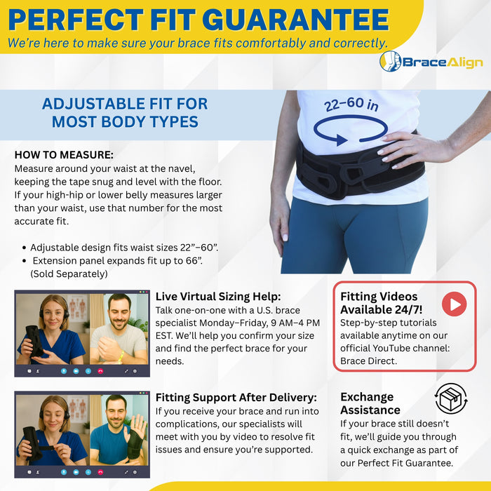 Brace Align GlideFit SI Belt – Sacroiliac Support for Hip, Pelvic & Low Back Pain L0621