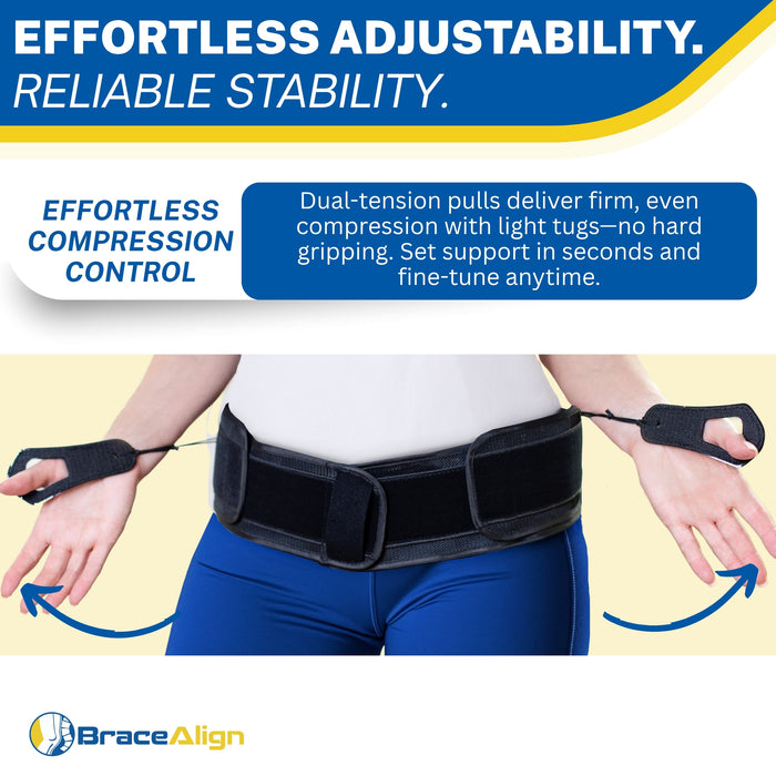Brace Align GlideFit SI Belt – Sacroiliac Support for Hip, Pelvic & Low Back Pain L0621