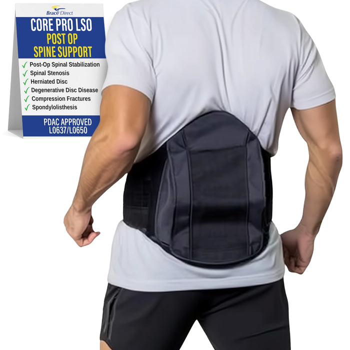Brace Align Core Pro LSO – Lumbar Sacral Orthosis with 6:1 Pulley & Custom Panels L0650 L0637