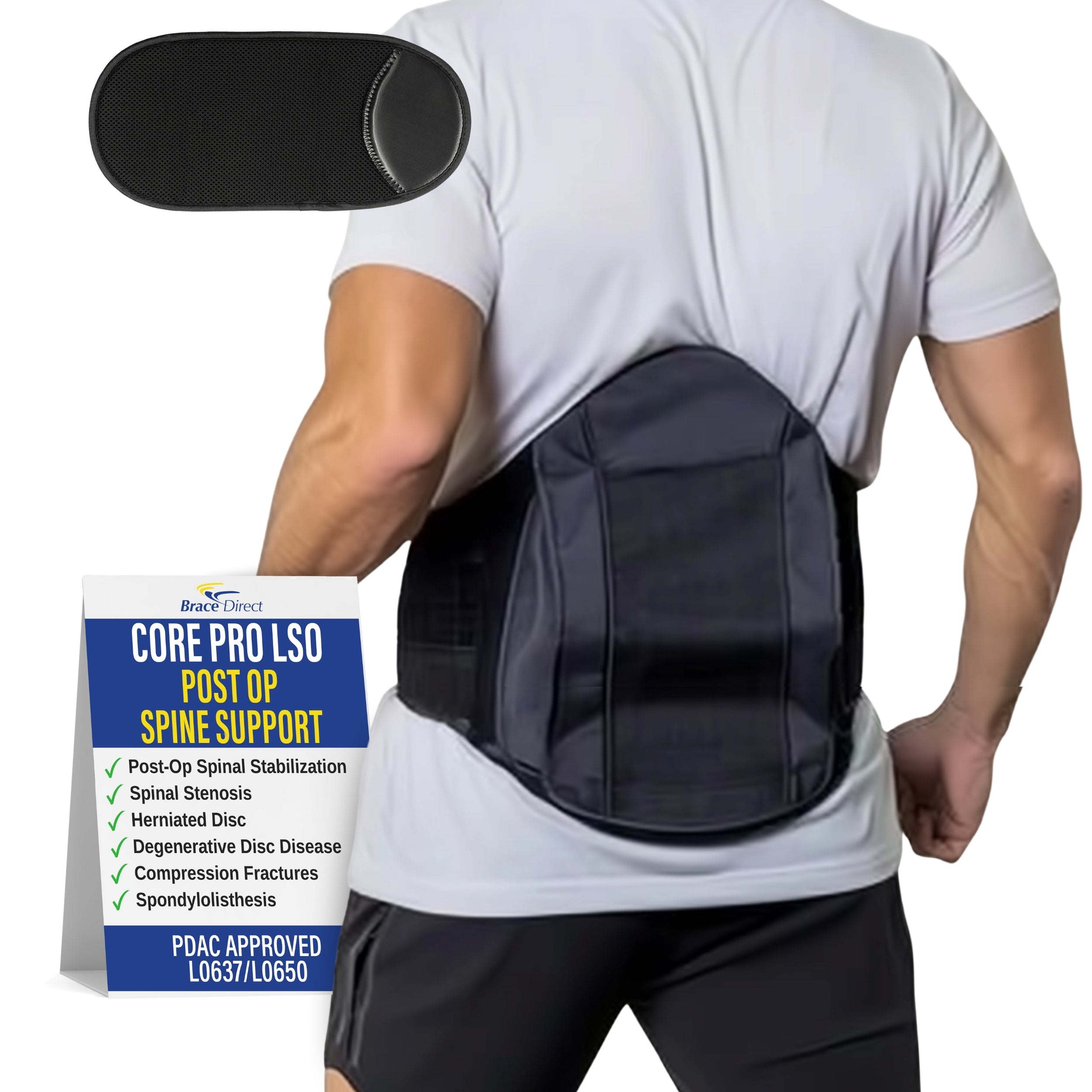 Brace Align Core Pro LSO Back Brace - Lumbar Sacral Orthosis with 6:1 ...