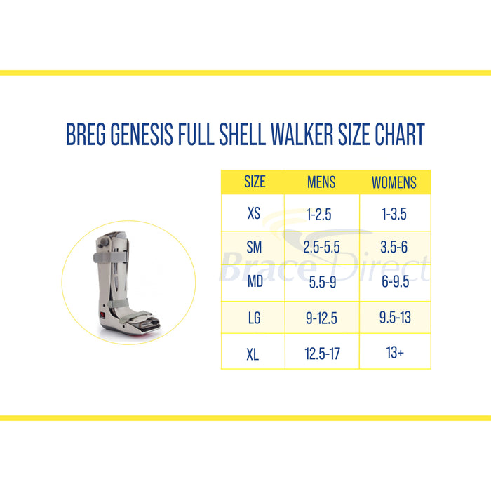 Breg Genesis Full Shell Walker Boot - Lightweight Recovery Boot for Ankle & Foot Injuries