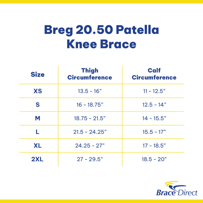 Breg 20.50 Patellofemoral Brace L1852OTS or L1845CF - Adjustable Patella Knee Support