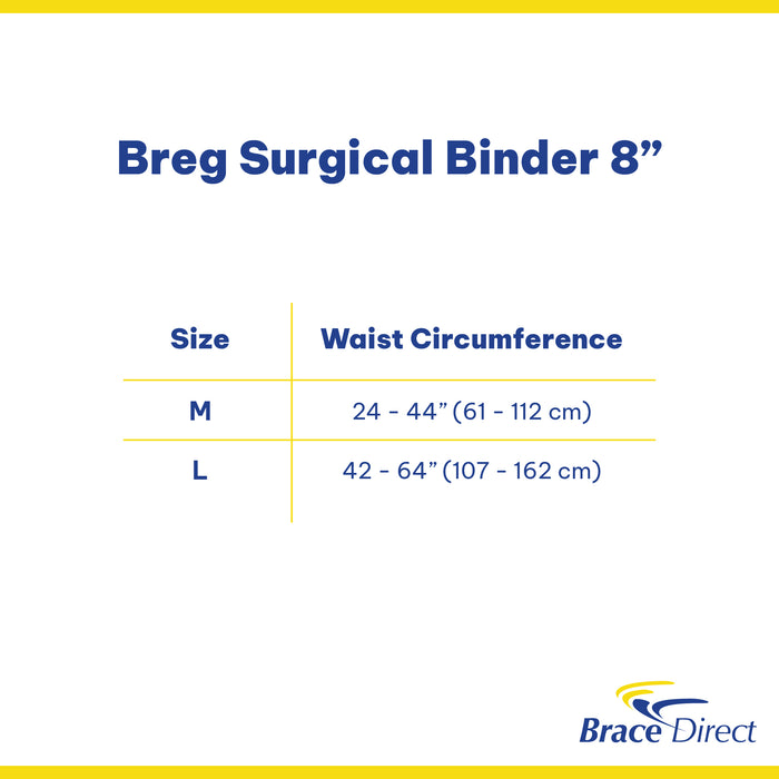 Surgical Binder 8” - Customizable Abdominal Support and Compression Binder