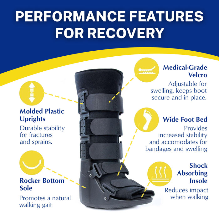 Brace Direct Cam Walker Fracture Boot Tall - Support For Foot And Ankle Injuries