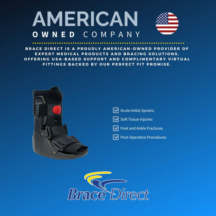 Air CAM Walker Fracture Boot Short - Orthopedic Walking Boot for Toe, Foot & Ankle Injuries, Fractures, Sprains by Brace Direct, Medium (US Shoe Men 7.5-10.5 / Women 8.5-11.5)