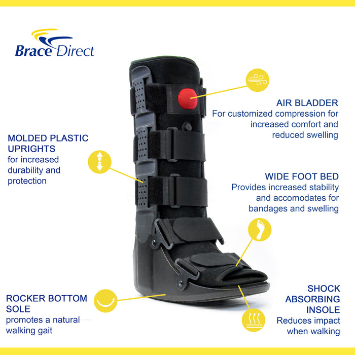 Brace Direct Wide Air Cam Fracture Boot Tall 2E - Wide Walking Boot For Foot And Ankle Injuries
