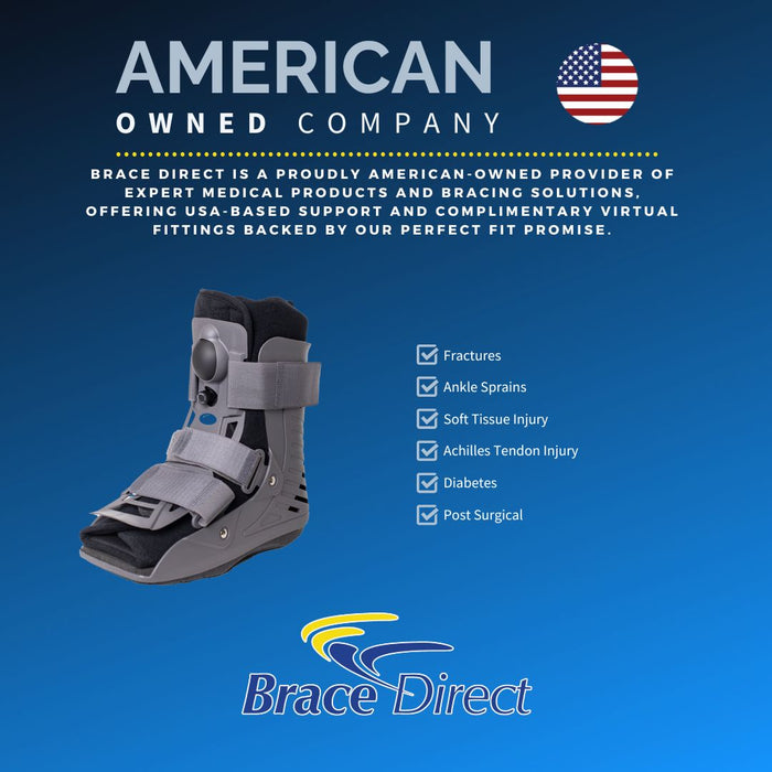 Brace Align Ultra Light Air Short Full Shell Walking Boot L4360/L4361 - Medical Boot For Ankle Sprains Or Fractures