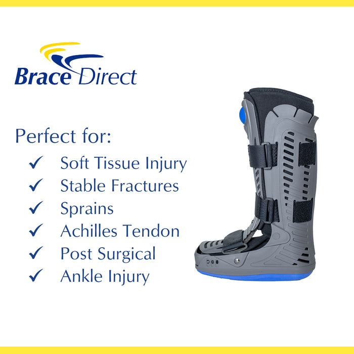 Lightweight Medical Full Shell Walking Boot with Air Pump - Tall by Brace Direct