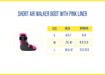 Short Air Walking Boot in Pink Color - Womens Low Profile CAM Air Pump Medical Orthopedic Walker Boot for Ankle and Foot Fractures, Post Op Support, Sprains and Soft Tissue Injuries by Brace Direct
