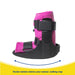 Brace Direct Women's Short Air Walker Boot - Pink Lined Medical Walking Boot for Women