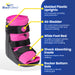Brace Direct Women'S Short Air Walker Boot - Pink Lined Medical Walking Boot For Women
