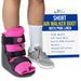 Brace Direct Women'S Short Air Walker Boot - Pink Lined Medical Walking Boot For Women