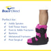 Brace Direct Women's Short Air Walker Boot - Pink Lined Medical Walking Boot for Women
