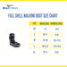 Brace Direct Short Lightweight Medical Full Shell Walking Boot with Air Pump sizing for men and women.