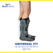 Infographic highlighting the universal fit of the Brace Direct Tall Air CAM Walker boot.