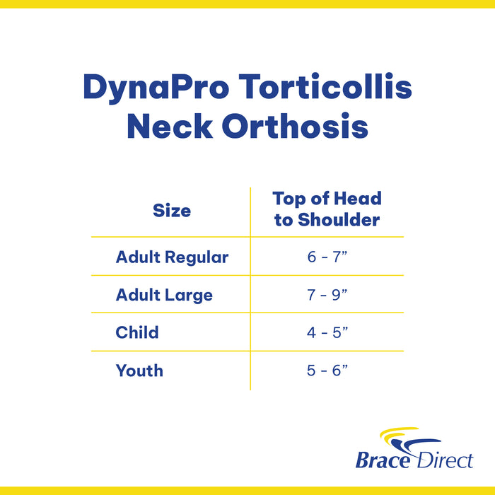 OCSI DynaPro Torticollis Orthosis L0113  - Adjustable Neck Brace for Torticollis Treatment