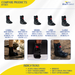 Air CAM Walking Boot for Foot and Ankle Injuries Sprains and Post Op Recovery - Short Orthopedic Fracture Boot by Brace Direct (Sizing in Kids Men Women)