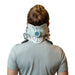 Rear view of the Brace Direct Cervical Air Traction Collar with Touch Screen Electric Air Pump, worn by a model.
