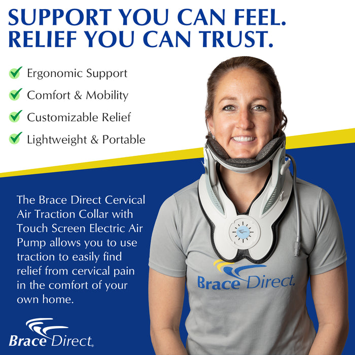 Brace Direct Cervical Air Traction Collar with Touch Screen Electric Air Pump