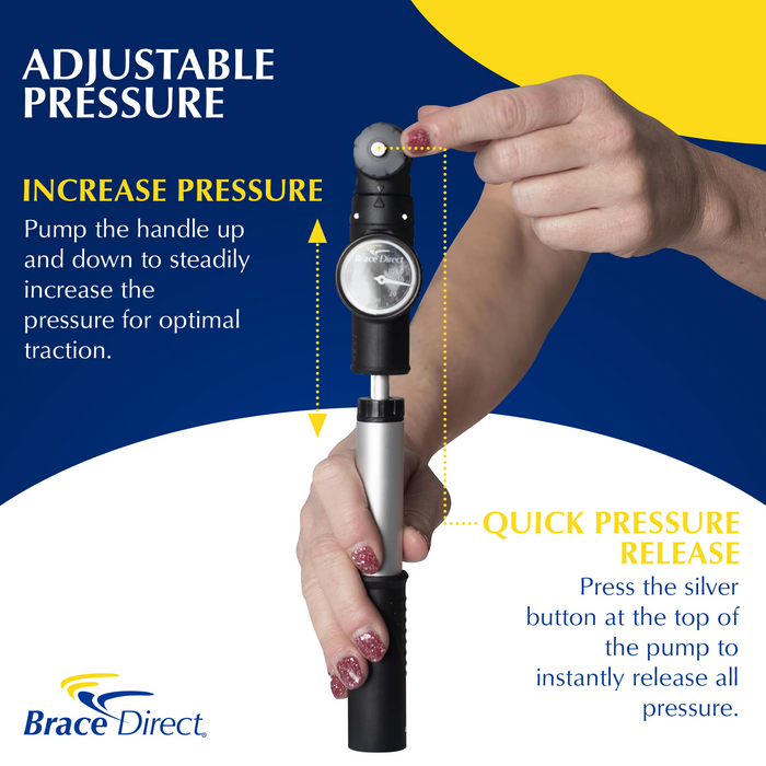 Brace Direct Home Cervical Traction Device – Portable Neck Traction Machine for Spinal Decompression, Posture Pump, Chiropractic Decompression, Spondylosis Treatment, PDAC E0849 Approved