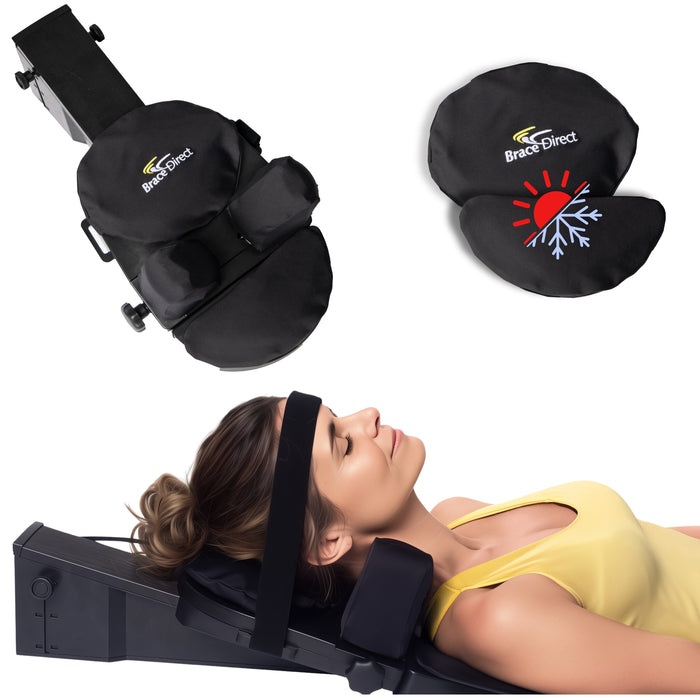 Brace Direct Home Cervical Traction Device – Portable Neck Traction Machine for Spinal Decompression, Posture Pump, Chiropractic Decompression, Spondylosis Treatment, PDAC E0849 Approved