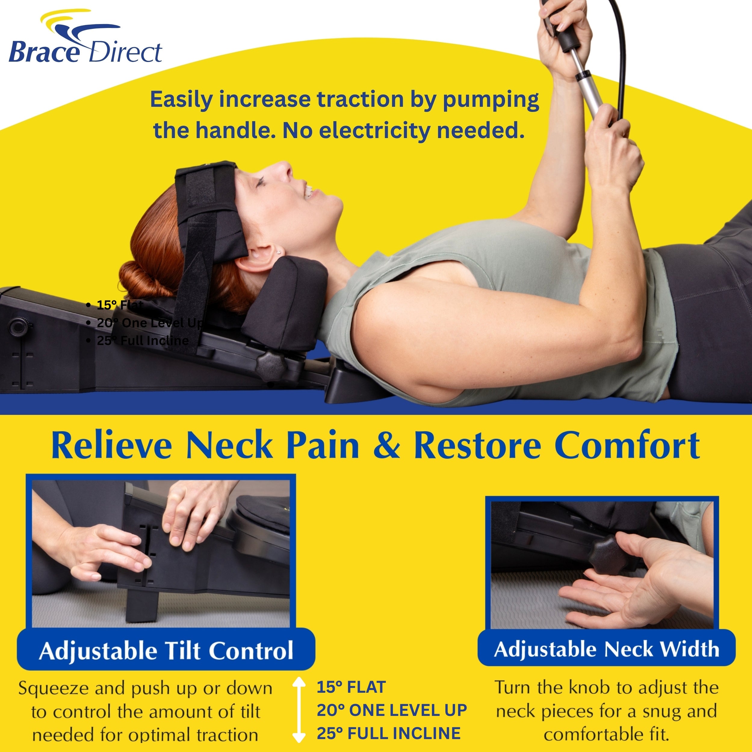 Brace Direct Cervical Traction Unit - Professional Grade At-Home Neck ...