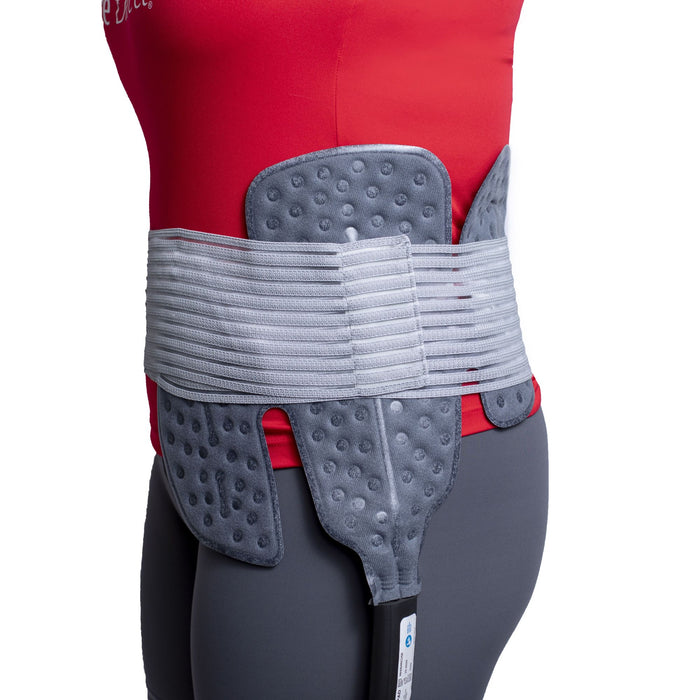 Close-up of woman using Brace Direct's medical-grade ergonomic therapy hip pad.