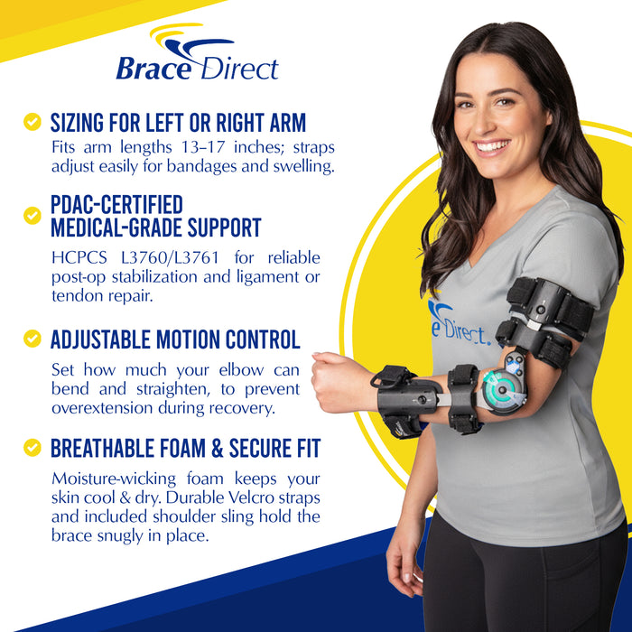 Brace Align Stabilizing ROM Hinged Elbow Brace L3760, L3761 - Post-Op Elbow Support
