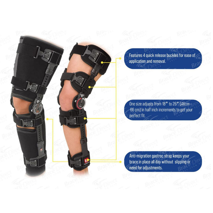 Bledsoe G3 Post-Op Knee Brace by Breg - Universal Fit Recovery Support with Adjustable Comfort System