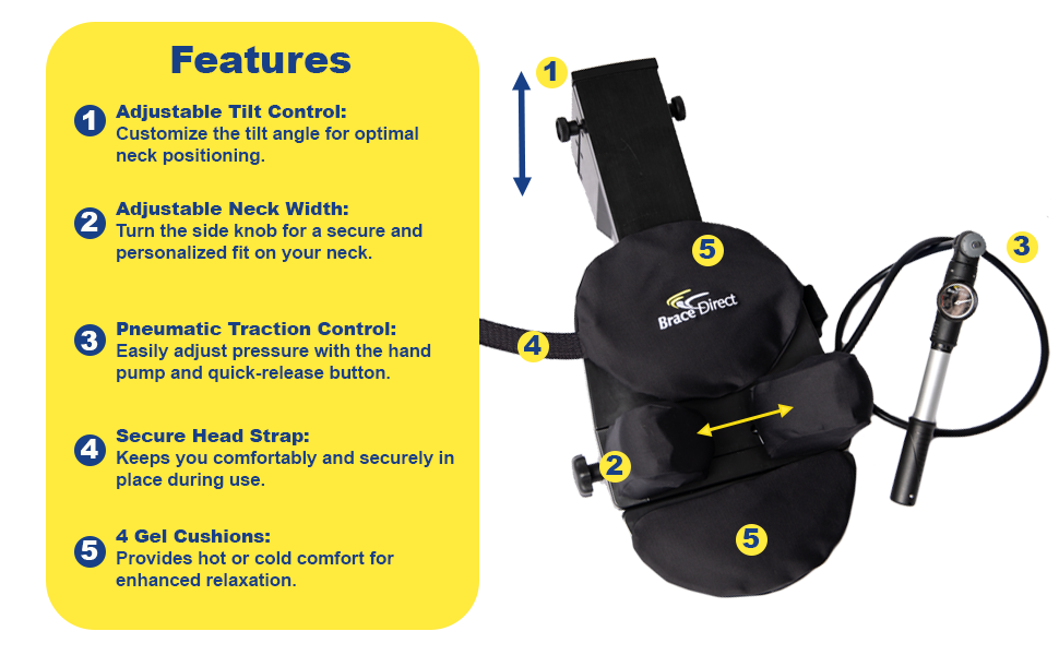 Brace Direct Cervical Traction Device – Adjustable Neck Traction for Home Use