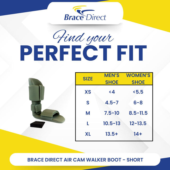 Best Walking Boot for Ankle Sprains & Foot Injuries | Air Walker CAM Fracture Boot - Short | BraceDirect.com