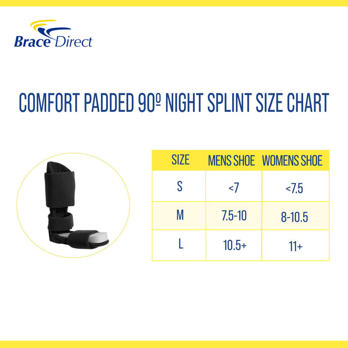 Brace Direct 90 Degree Comfort Padded Night Splint