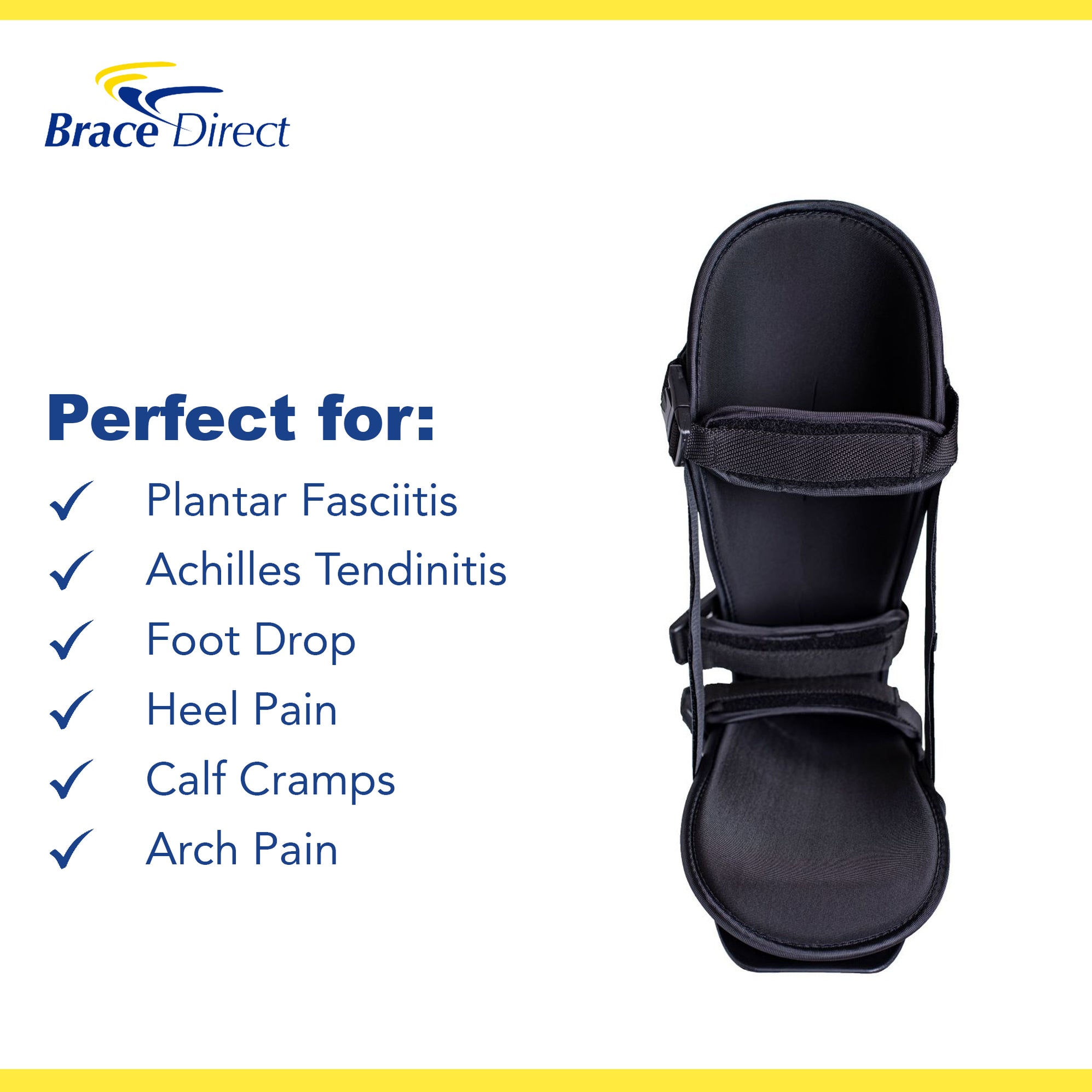 Brace Direct Adjustable Posterior Night Splint for Plantar Fasciitis ...