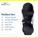 Infographic with uses for the Adjustable Night Splint: plantar fasciitis, Achilles tendonitis, foot drop, heel/foot pain.