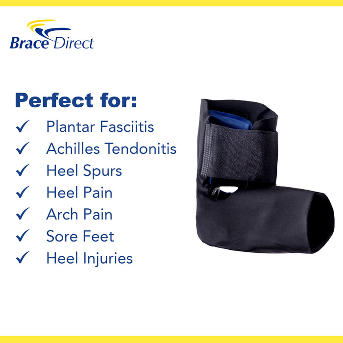 Plantar Fasciitis Air Wrap – Lightweight Adjustable Heel & Achilles Support Cushion for Heel Spurs and Foot Pain by Brace Align – PDAC L1902 – Size M (US Shoe Men 7.5-11 / Women 9-12)