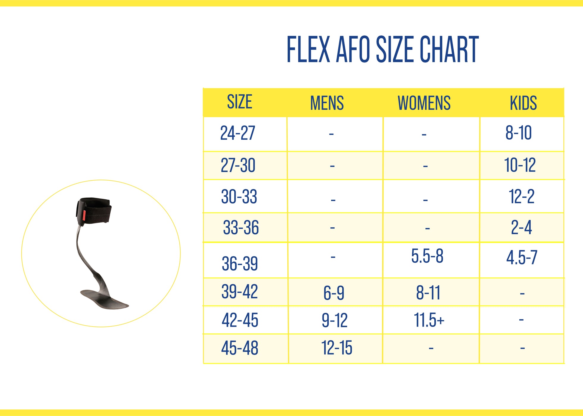 Walkasins Rxfunction Size Chart WalkOn Flex AFO PDAC L1951 Ottobock by Brace Direct - Dynamic Support ...