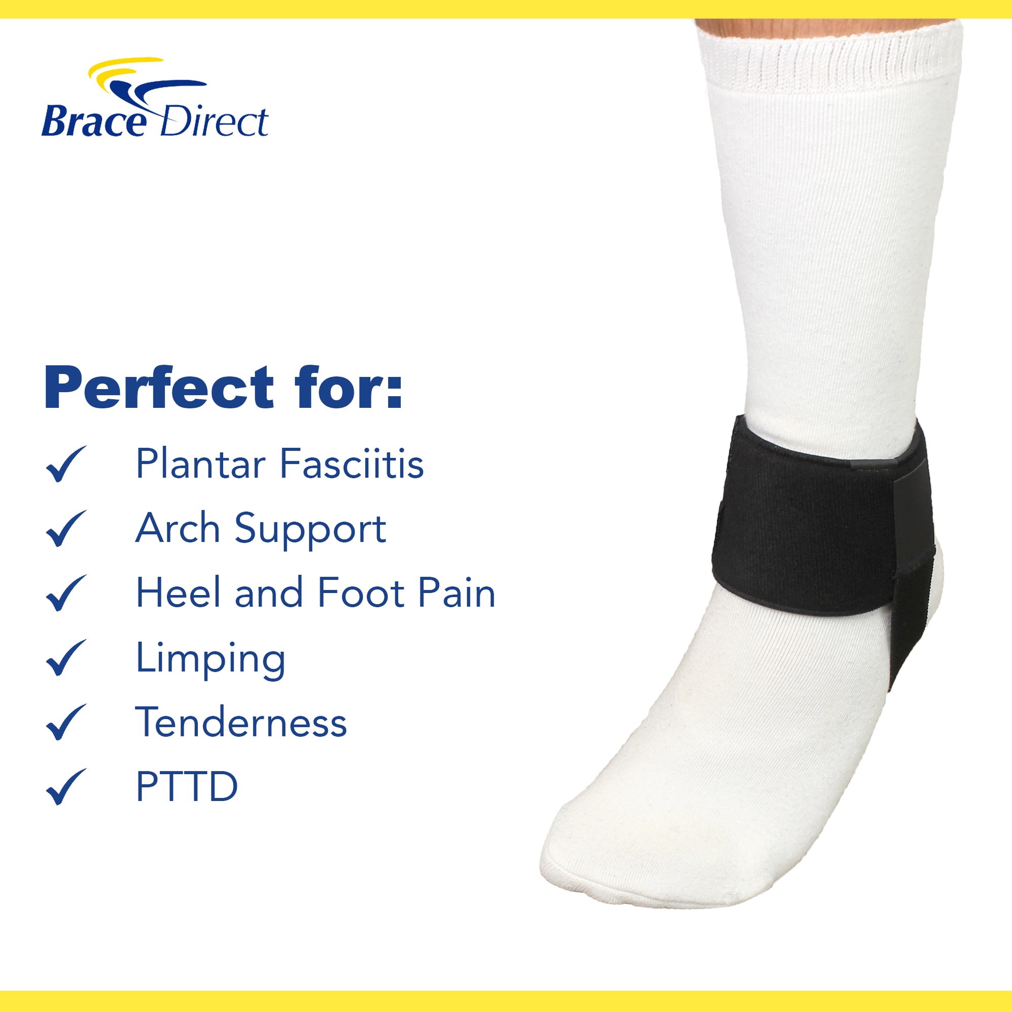 Brace Direct Plantar Fasciitis Day Splint Optimal Arch Support & Comfort