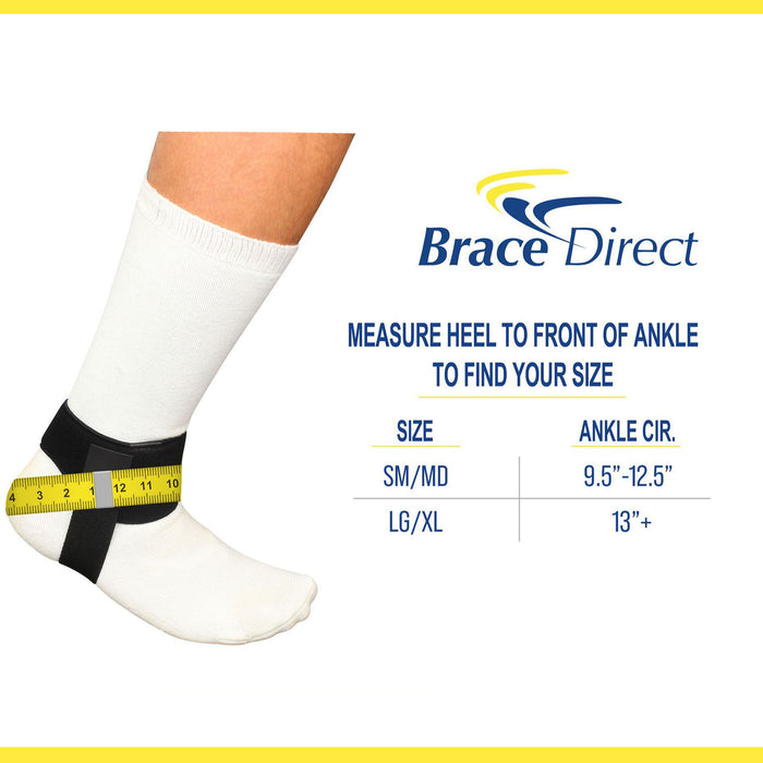 Plantar Fasciitis Day Splint – All-Day Arch Support for Heel & Foot Pain, Achilles Tendonitis Relief by Brace Direct – Small/Medium (Fits heel-to-ankle circ 9.5-12.5 in)