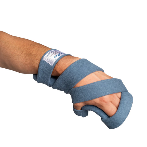 Hand secured in an OCSI SoftPro CHAMP Resting by Brace Direct, isolated on white.