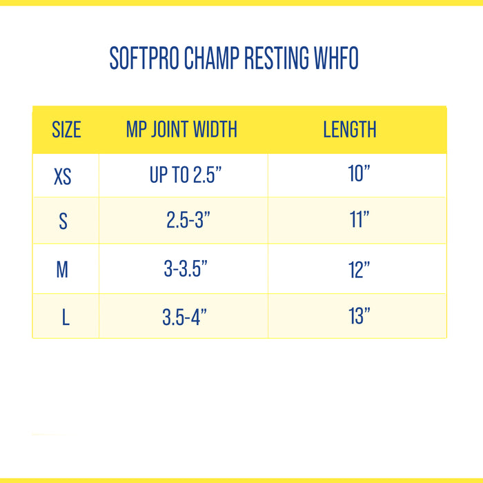 SoftPro CHAMP Resting WHFO L3807/L3809- for mild to moderate contracture of the wrist, hand and fingers and adduction of the thumb- OCSI by Brace Direct