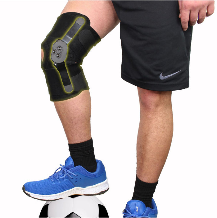 Brace Direct Hinged Knee Brace for Arthritis & Ligament Support - Adjustable ROM Pain Relief