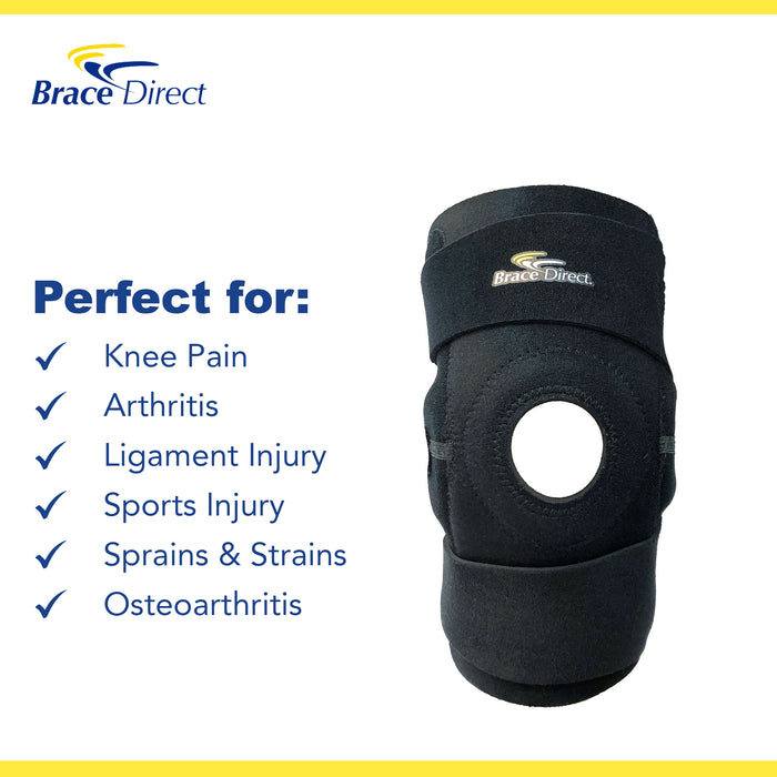 Brace Direct Hinged Knee Brace for Arthritis & Ligament Support - Adjustable ROM Pain Relief