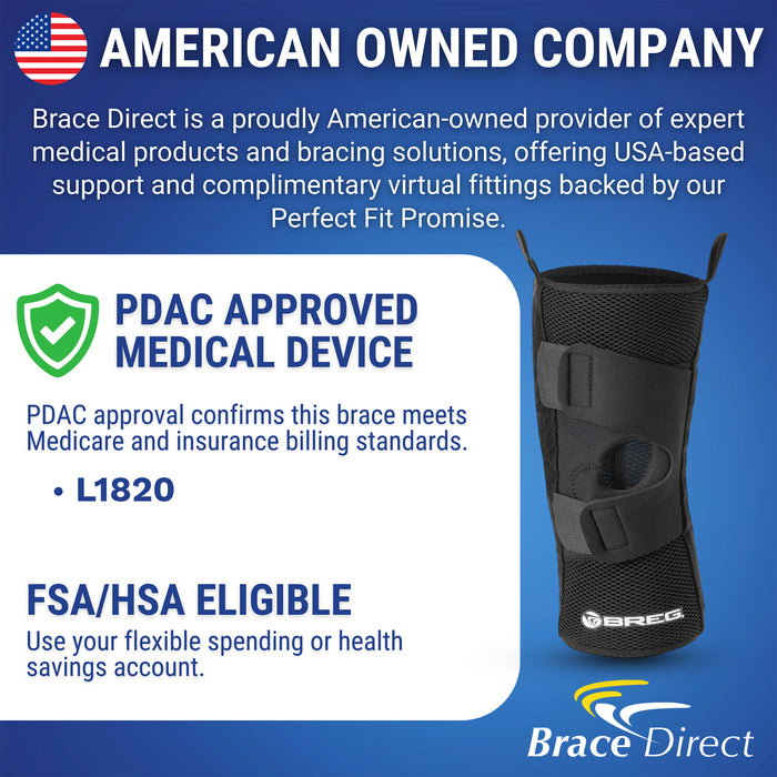 Breg Lateral Stabilizer Knee Support Brace for Patellar Tracking - A4467and Lateral Instability - Advanced Pain Relief