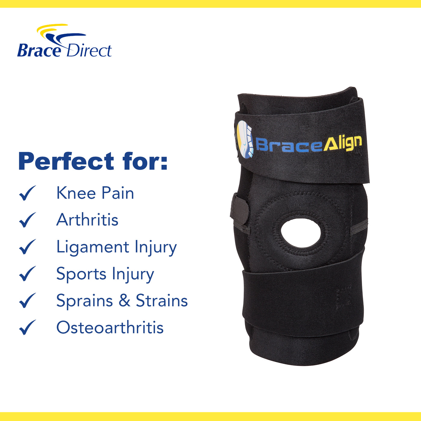 Brace Align ROM Knee Brace with Hinges – Optimal Knee Support and ...