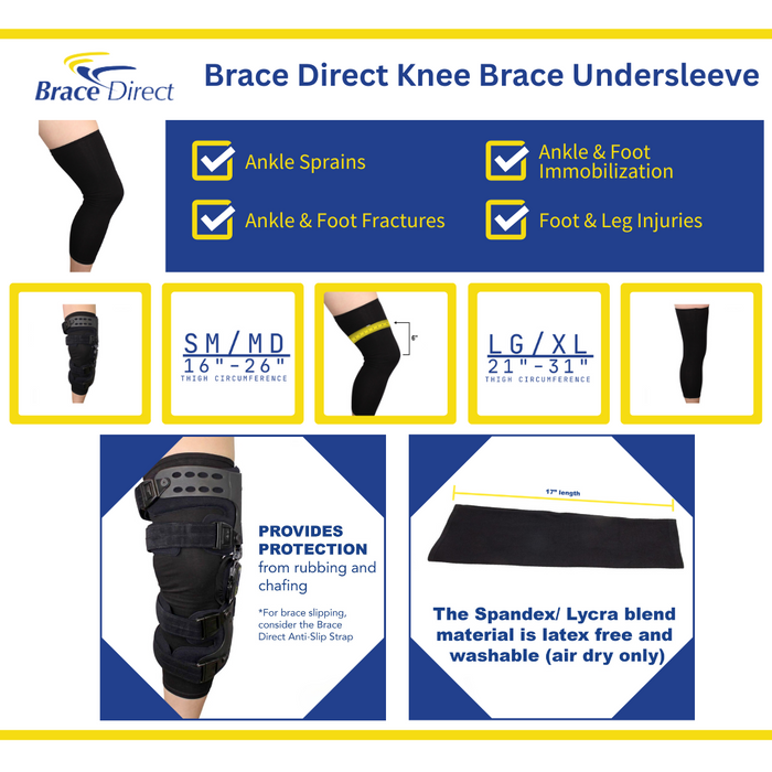 Best Knee Brace Undersleeve | Brace Direct Non-Slip Compression Sleeve | BraceDirect.com