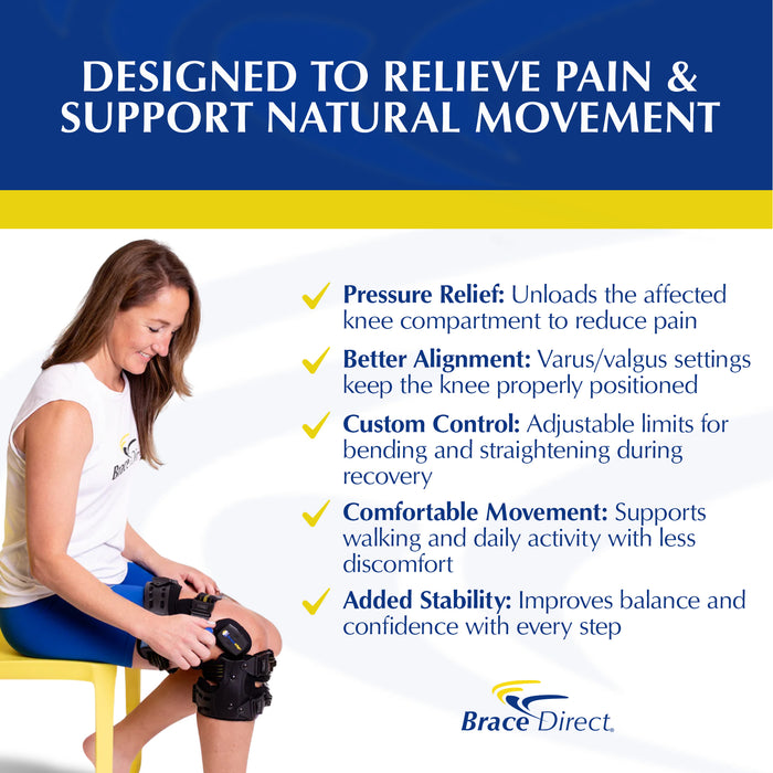 Brace Align KOAlign II OA Knee Brace L1843/L1851 – Unloader Support for Osteoarthritis Pain Relief and Mobility