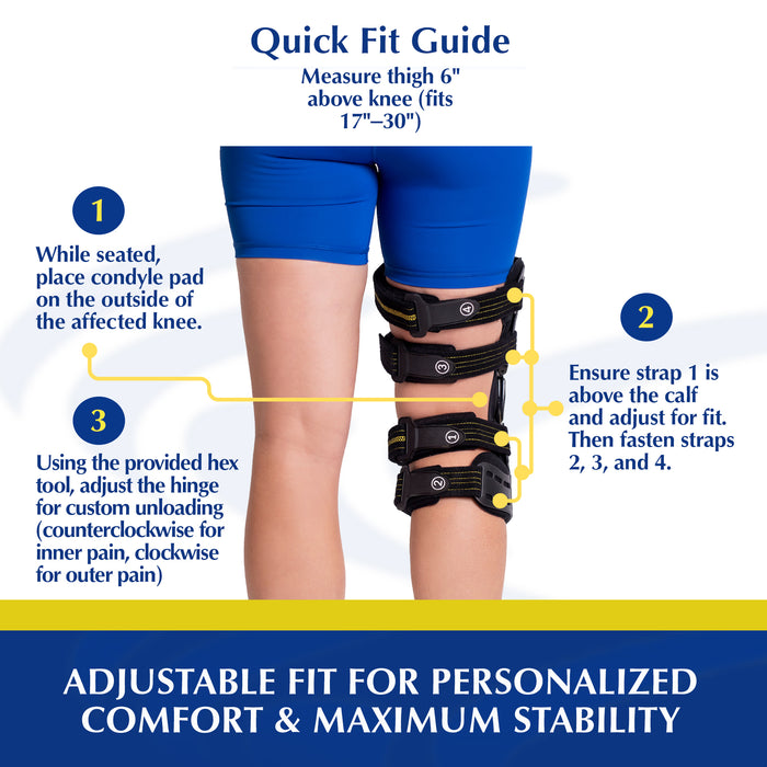 Brace Align KOAlign II OA Knee Brace L1843/L1851 – Unloader Support for Osteoarthritis Pain Relief and Mobility